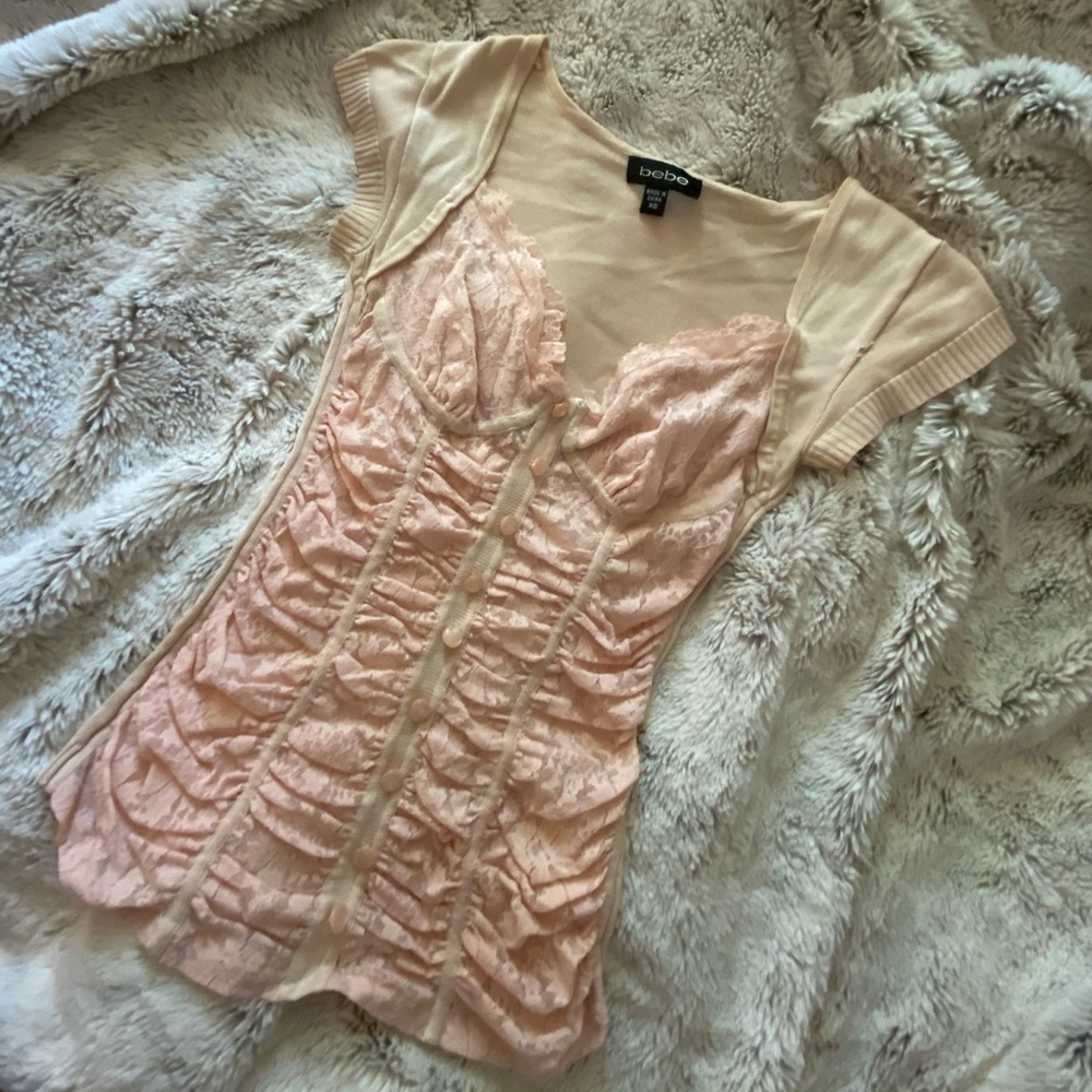 Peach bebe top